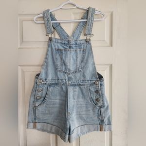 Denim Overall Shorts